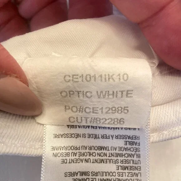 Current/Elliott Women's White Crop Flare Jeans, Size 28 - Picture 8 of 13